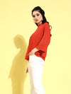 Veni Vidi Vici Red Drop Shoulder Boxy Top