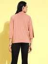 Veni Vidi Vici Salmon Drop Shoulder Boxy Top