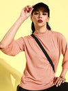 Veni Vidi Vici Salmon Drop Shoulder Boxy Top