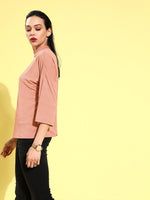 Veni Vidi Vici Salmon Drop Shoulder Boxy Top