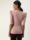 Veni Vidi Vici Lilac Puff Sleeve Top