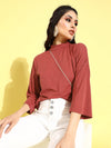 Veni Vidi Vici Rosewood Drop Shoulder Boxy Top