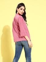 Veni Vidi Vici Mauve Drop Shoulder Boxy Top