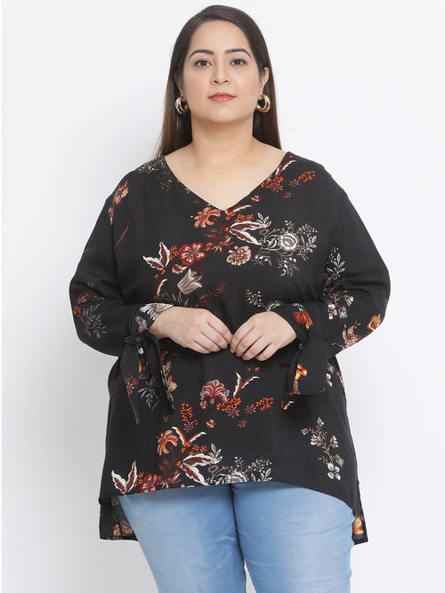 Floral Northern Light Plus Size Women Top