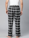 A Black Brush Check Elasticated & Tie-Knotted Men Nightwear Pajama