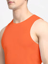 Fidato Orange Men's Regular Sleevless Vest
