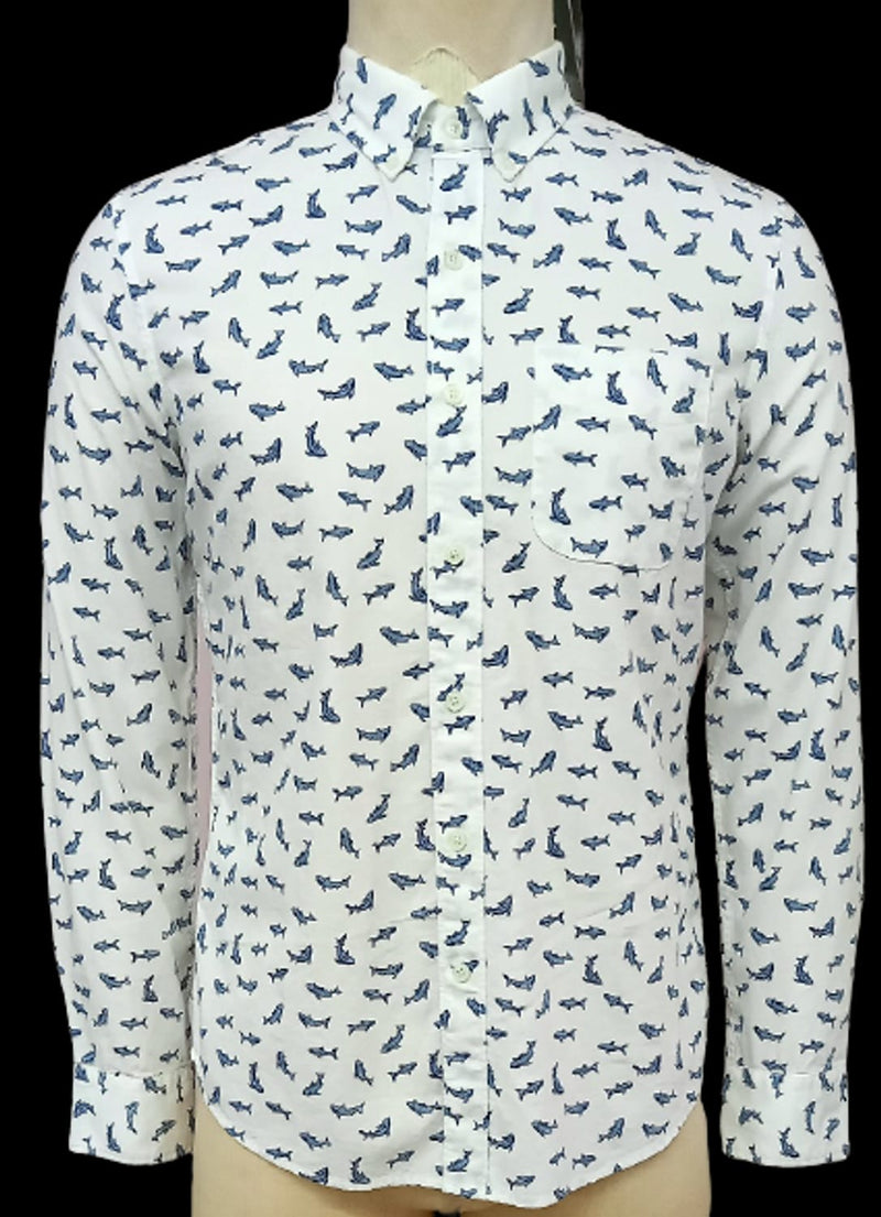 Men's L/Slv Shirt - 100% Cotton Oxford