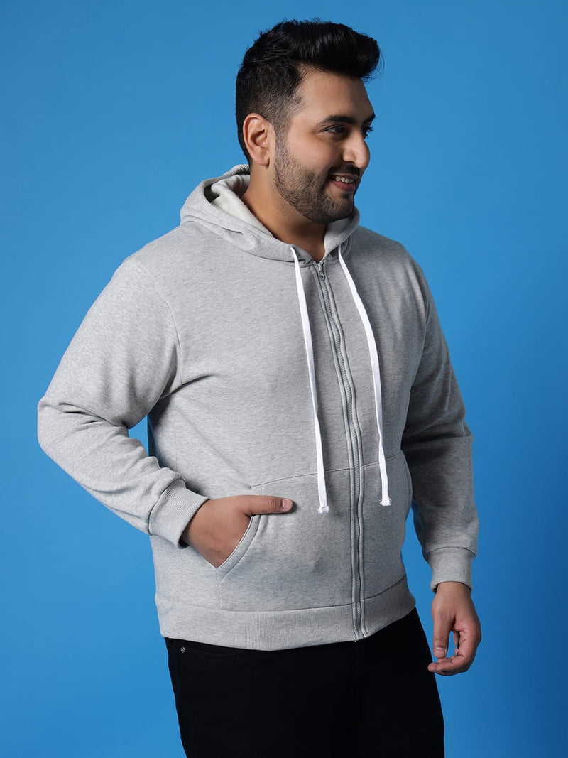 Instafab Branding Plus Men Solid Stylish Full Sleeve Hooded Casual Sweatshirts