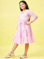 Girl's Course Solid Dress Pink