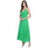 Aawari Rayon Front Open Gown For Girls and Women Green