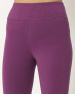 Adorna Women's Stretchable Leggings - Purple