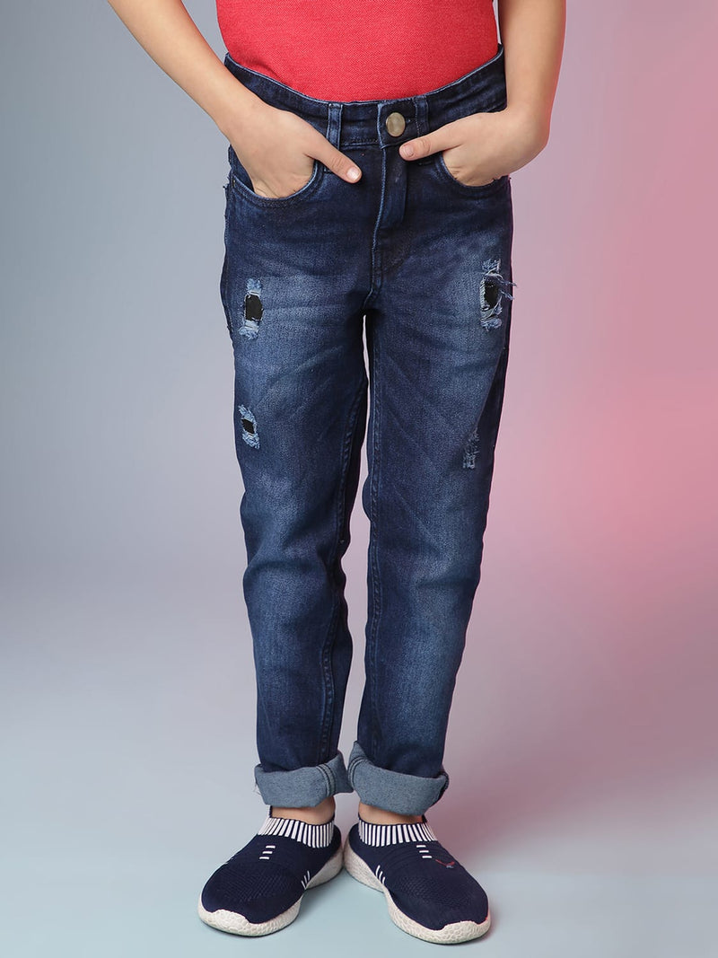 Instafab Stylin Online Boys Torn Design Stylish Casual Denim Jeans