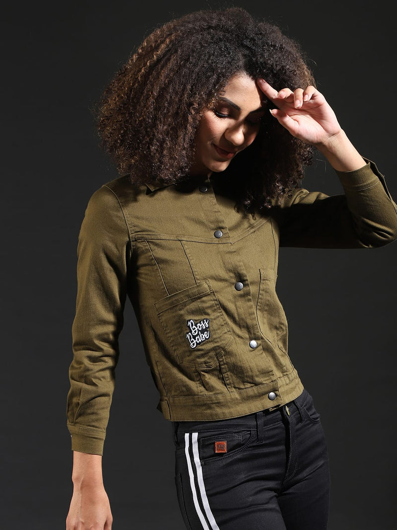 Buy Women's Black Stylish Casual Denim Jacket Online at Bewakoof