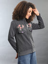 Campus Sutra Women Embroidered Design Stylish Casual Sweatshirts