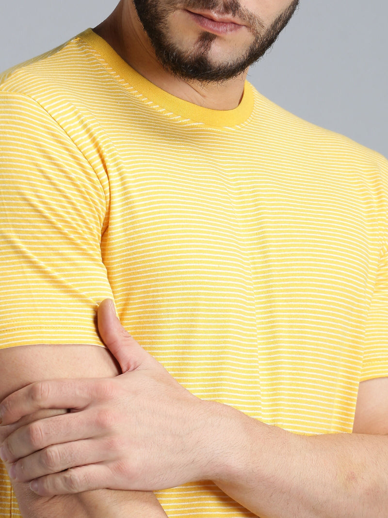 Urgear Yarn Striped Men's T-Shirt