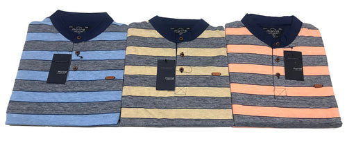 Henley Neck T-Shirt Vibrant Designs Pack Of - 9