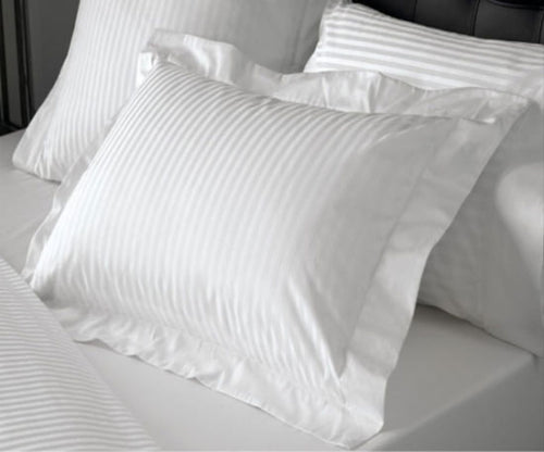 Satin Stripe Fine Hotel Pillow Cover - (Size - 53x79 cm)