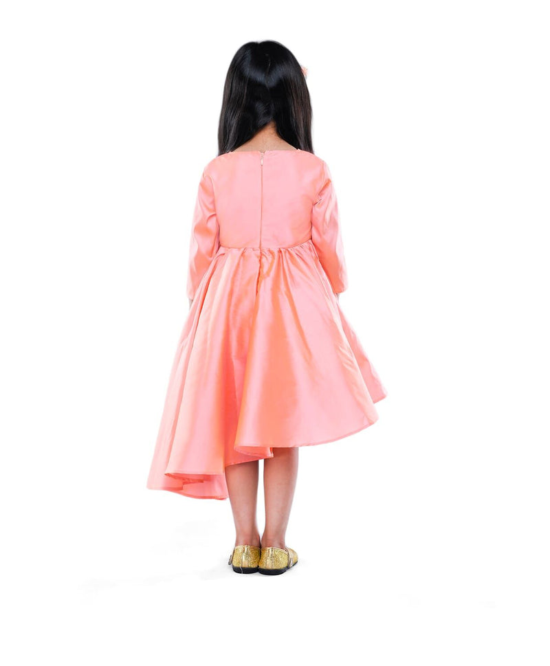 Asymeric With Big Bow Partywear Gown