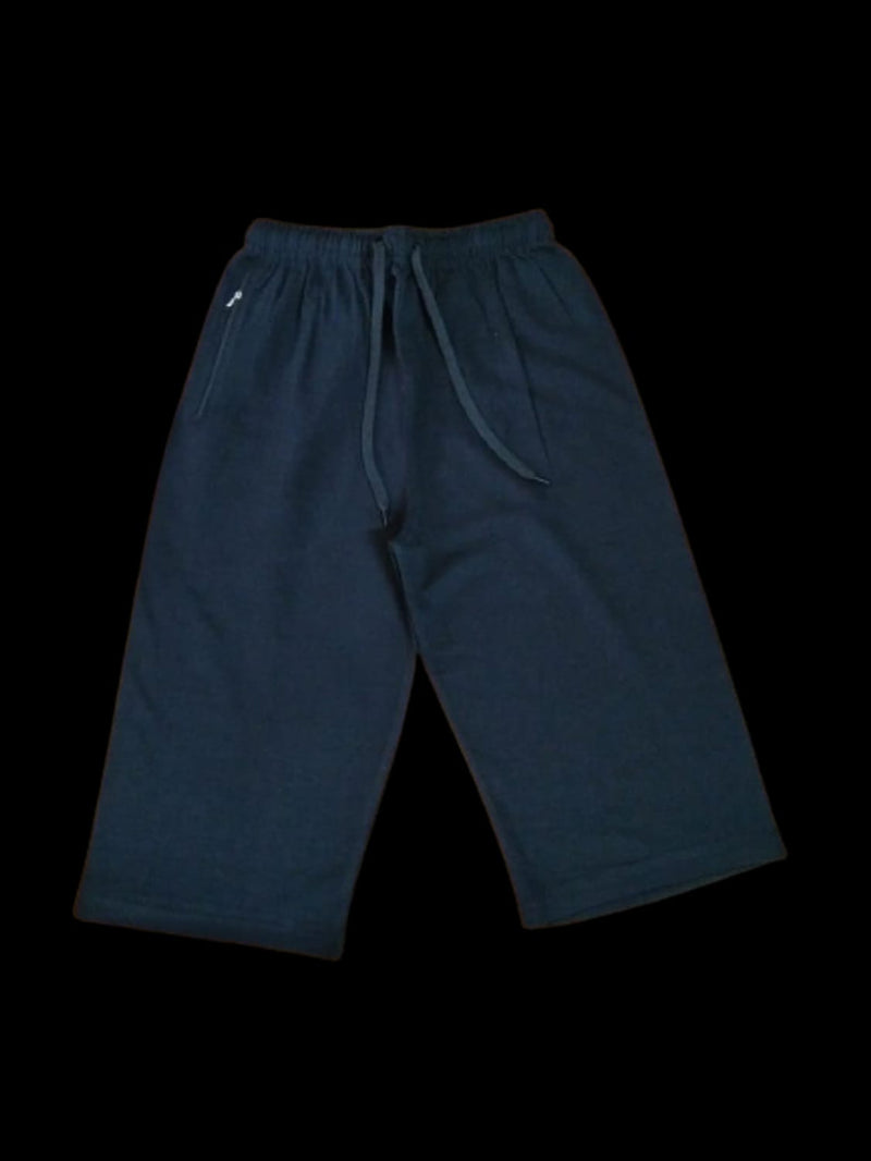 Cot/Poly 3/4 Shorts- Navy