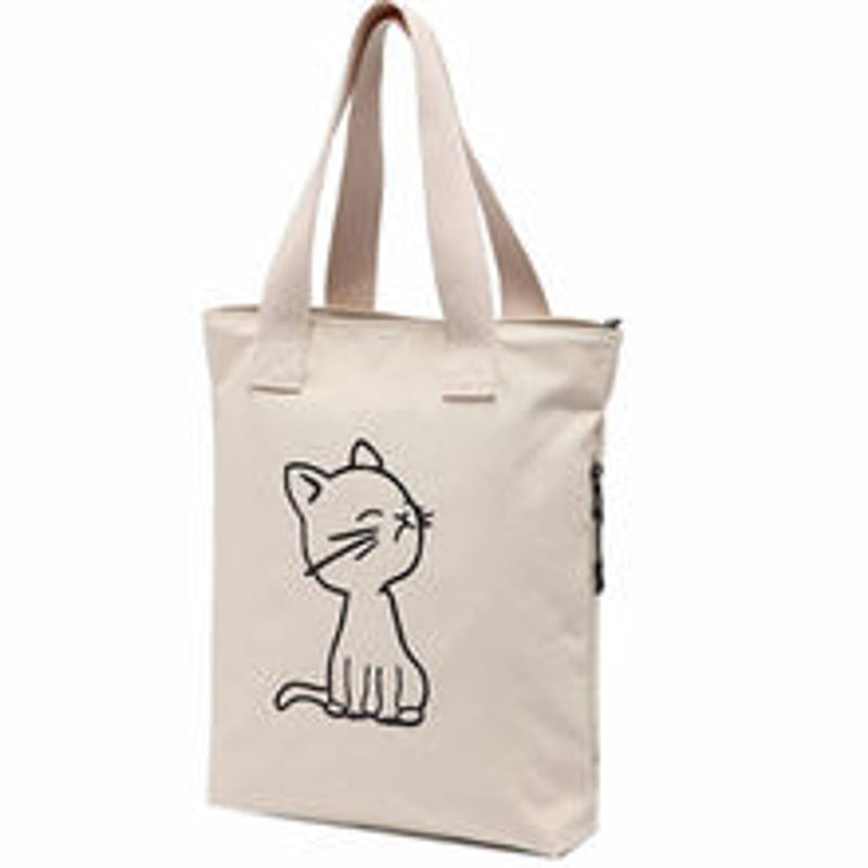 Simple Tote Bag - Cat Doodle