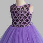 Toy Balloon Kids Icy Lavender Hi-Low girls party wear dress
