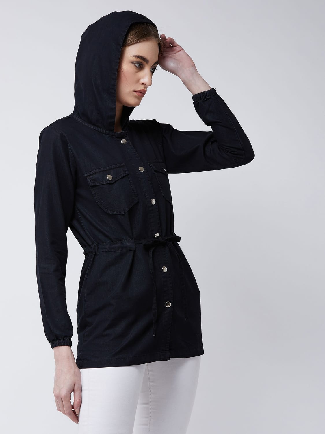 Hooded denim jacket – clothetheworld