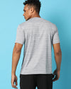 Campus Sutra Mens Grey Solid T-Shirt Regular Fit For Casual Wear | Cotton Blend Fabric | Round Neck | Half Sleeve | Stylish T-Shirt Crafted With Comfort Fit & High Performance For Everyday Wear