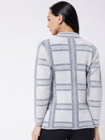 Rivza Women Ash Grey Sweater for Winter