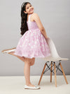 Girl's Customary Printed Dress Pink