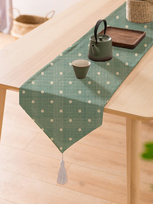Foxtrot Printed Cotton Canvas 6 Seater Table Runner ( 13 X 72 Inches )
