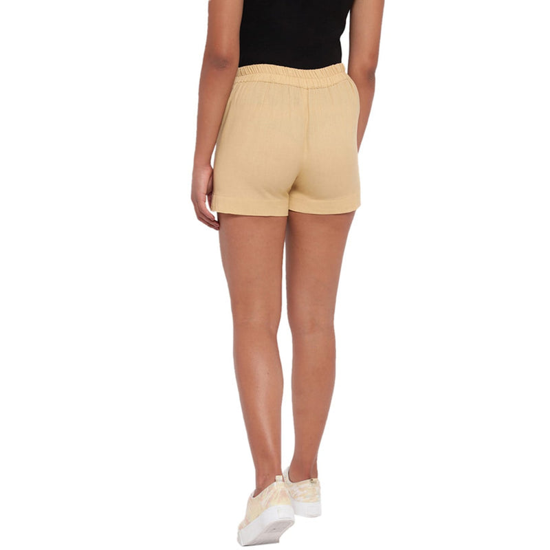 Aawari Cotton Shorts For Girls and Women Chikoo