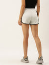Women White Solid Regular Shorts