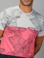 Men T-Shirt Floral Cotton Gleenz