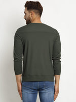 PERFKT-U Mens Olive Sporty Sweatshirt