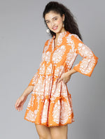 Clannish Fashioned Tropical Print Women Dress