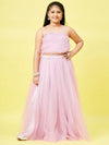 Girl's Thames Trends Solid Lehenga Onion Pink