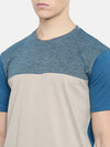 Teal Assorted Round Neck Cotton T-Shirt Regular Fit