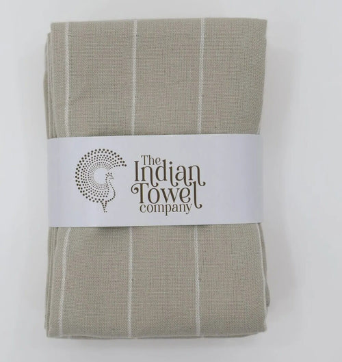 The Indian Towel Company - Hand Towel 100% Cotton - Pack of 4 - Sierra Taupe