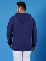 Instafab Eleven West Inc Plus Men Solid Stylish Full Sleeve Hooded Casual Sweatshirts