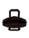Kleio Seize Unisex Jute Canvas PU Leather Spacious Everyday Laptop Breifcase Handbag