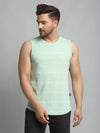 Men Mint Green Sleeveless Vest T-Shirt