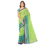 Embellished Green Chanderi Saree