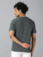 Men T-Shirt Stripes Cotton Tees