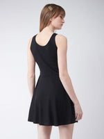 Whole Wide Whirl Skater Dress Black