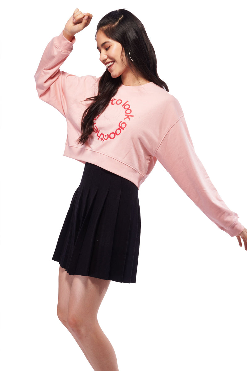 IZF Pink Crop Sweatshirt