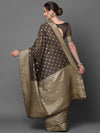 Significant Sareemall Brown Festive Silk Blend Woven Design Saree With Unstitched Blouse