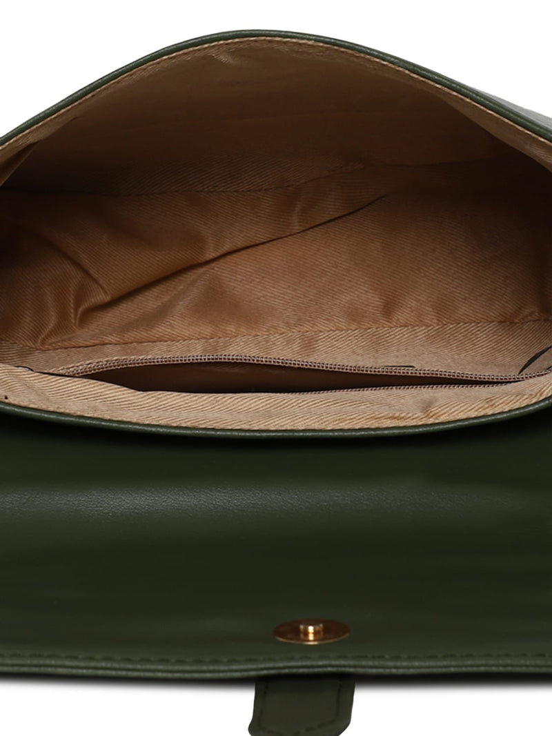 Buy Kleio Dark Green Faux Leather Women's Wallet Online at Best