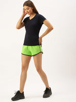 Women Lush Green Active Essential Shorts