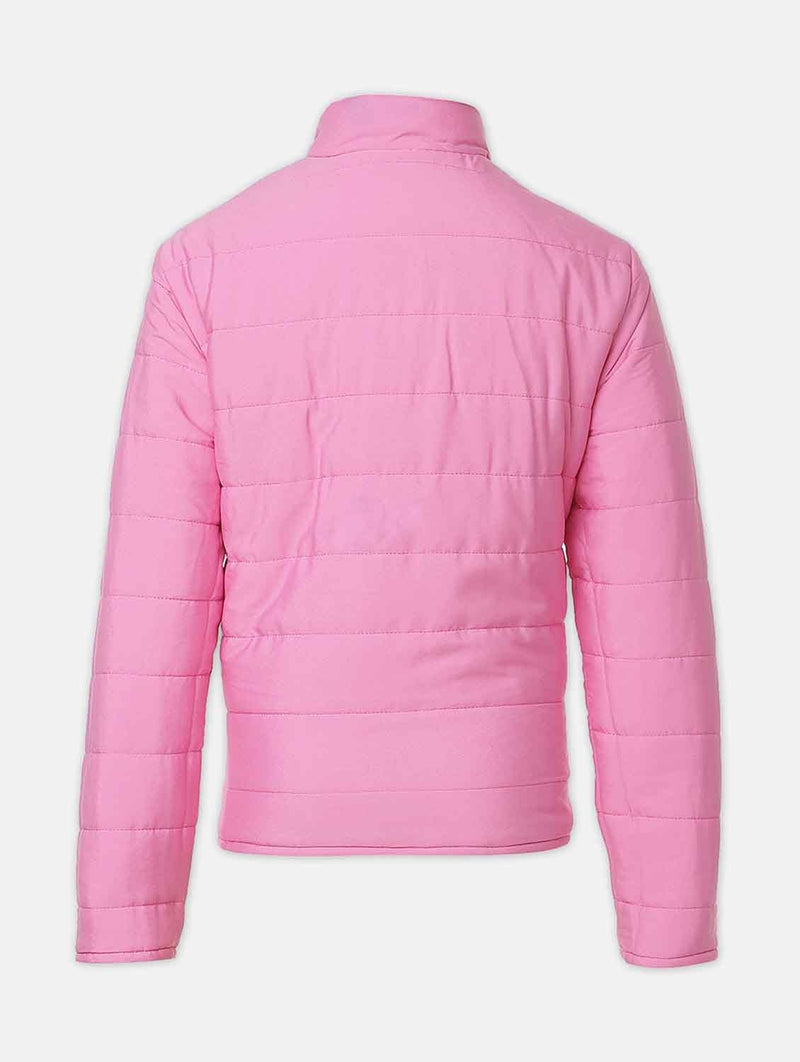 Baby Pink Soft Reversible Quilted Girl Jacket