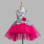 Toy Balloon Kids Rebellious Fuchsia Pink Hi-Low Skirt girls party wear dress